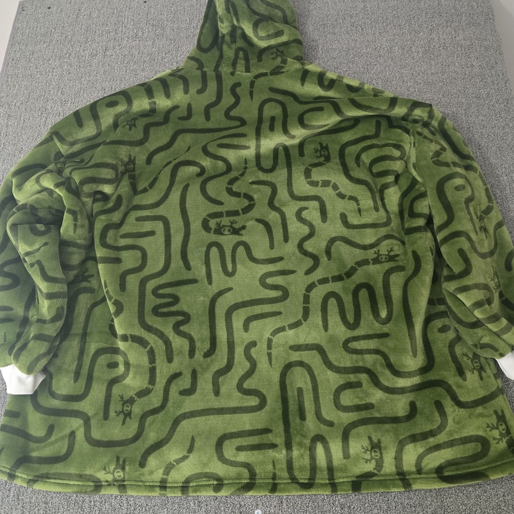 Green Mythical Society Wearable Blanket Hoodie Unisex Good Mythical Morning GMM - Picture 6 of 6